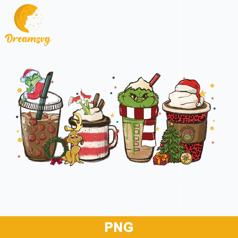 Grinch Coffee Drink PNG, Christmas Coffee PNG, Chrismas Drink PNG