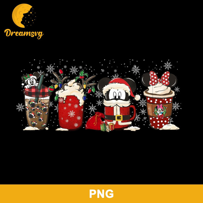 Mickey Christmas Coffee PNG, Mickey Christmas PNG, Christmas Coffee PNG