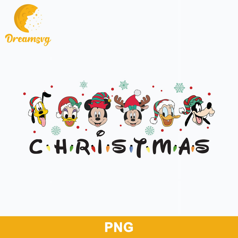 Disney Characters Face Christmas PNG, Christmas PNG Digital File.