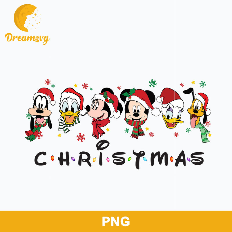 Friends Disney Mickey Mouse PNG, Christmas PNG Digital File.