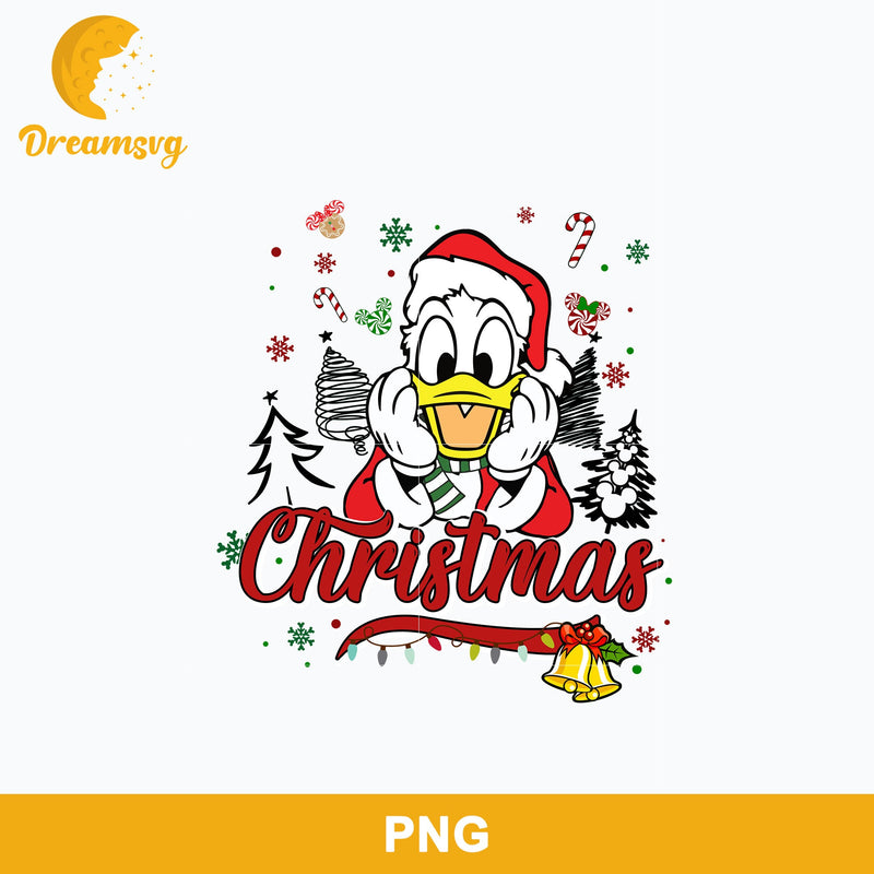 Donald Duck Christmas PNG, Christmas PNG Digital File.