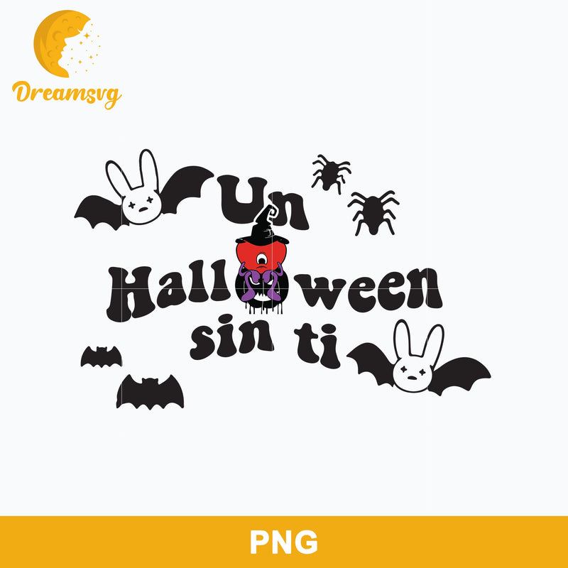 Bat Bunny Heart Halloween Png, Un Halloween Sin Ti Png Digital file BHLW46