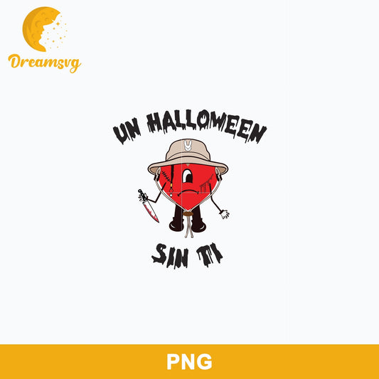 Bad Bunny Heart Halloween Png, Un Halloween Sin Ti Png Digital file BHLW58