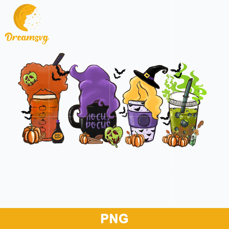 Hocus Pocus Halloween Coffee PNG, Hocus Pocus Halloween PNG, Coffee Halloween PNG.