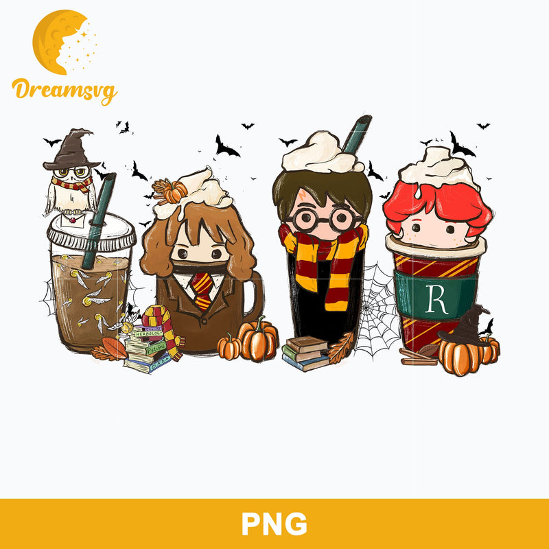 Harry Halloween Coffee Latte PNG, Harry Potter Coffee PNG, Coffee Halloween PNG