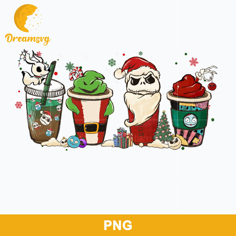 Jack Skellington Santa Claus Coffee Christmas PNG, Christmas PNG.