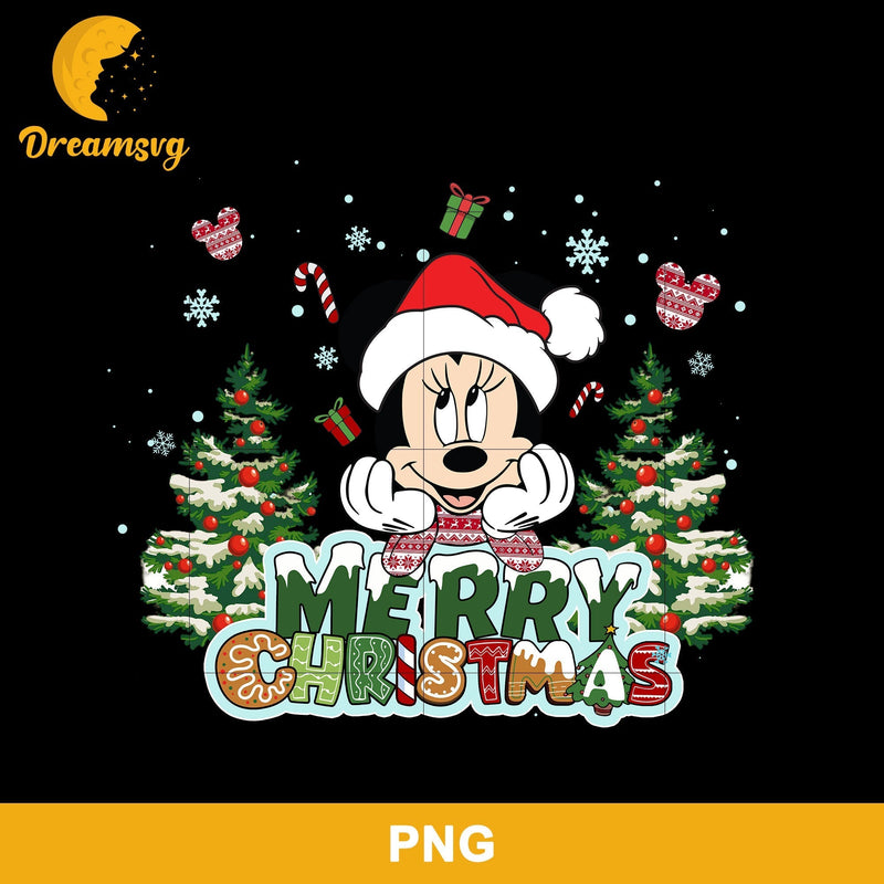 Minnie Mouse Christmas PNG, Disney Christmas PNG, Christmas PNG File.