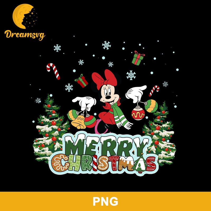 Minnie Merry Christmas PNG, Disney Christmas PNG, Christmas PNG File.