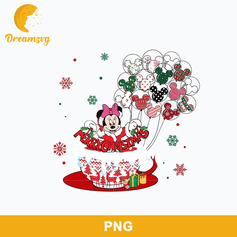 Minnie Merry Christmas PNG, Disney Christmas PNG File.