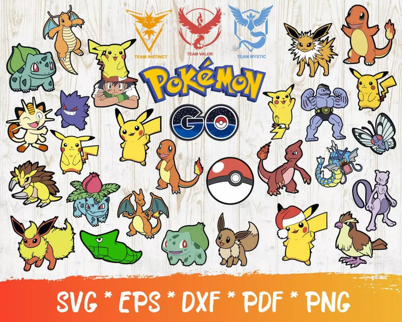 Pokemon Svg Files for Cricut and Silhouette - Pokemon Clipart Images