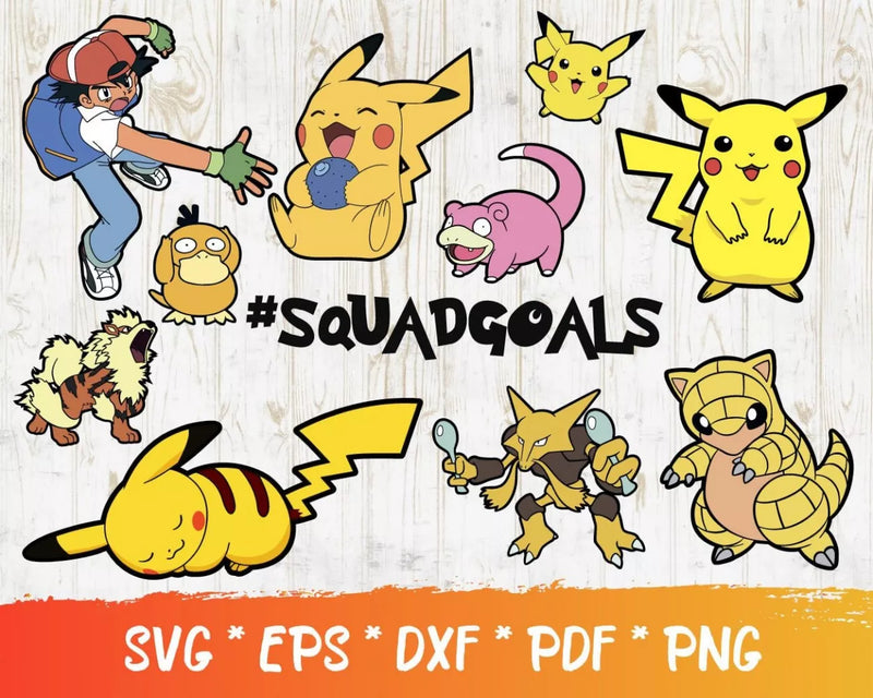 Pokemon Svg Files for Cricut and Silhouette - Pokemon Clipart Images