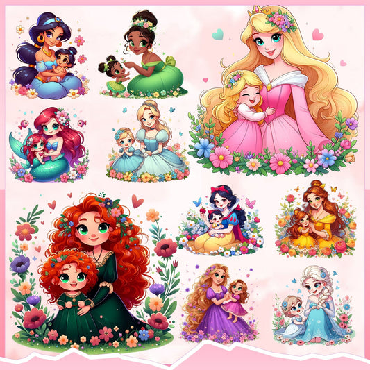 Princess Mom And Daughter Bundle 10+ PNG