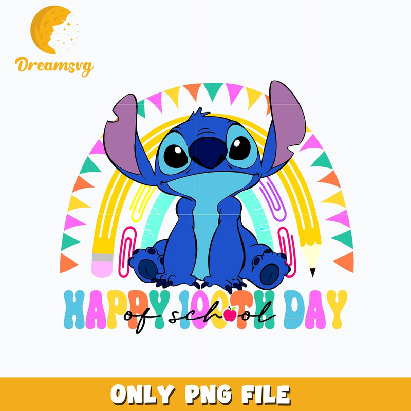 Stitch happy 100 days of school Png