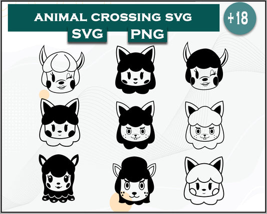 18+ Reese Cyrus Svg Bundle, Animal Crossing Svg Bundle, Animal Crossing Svg, Cartoon svg, png digital file