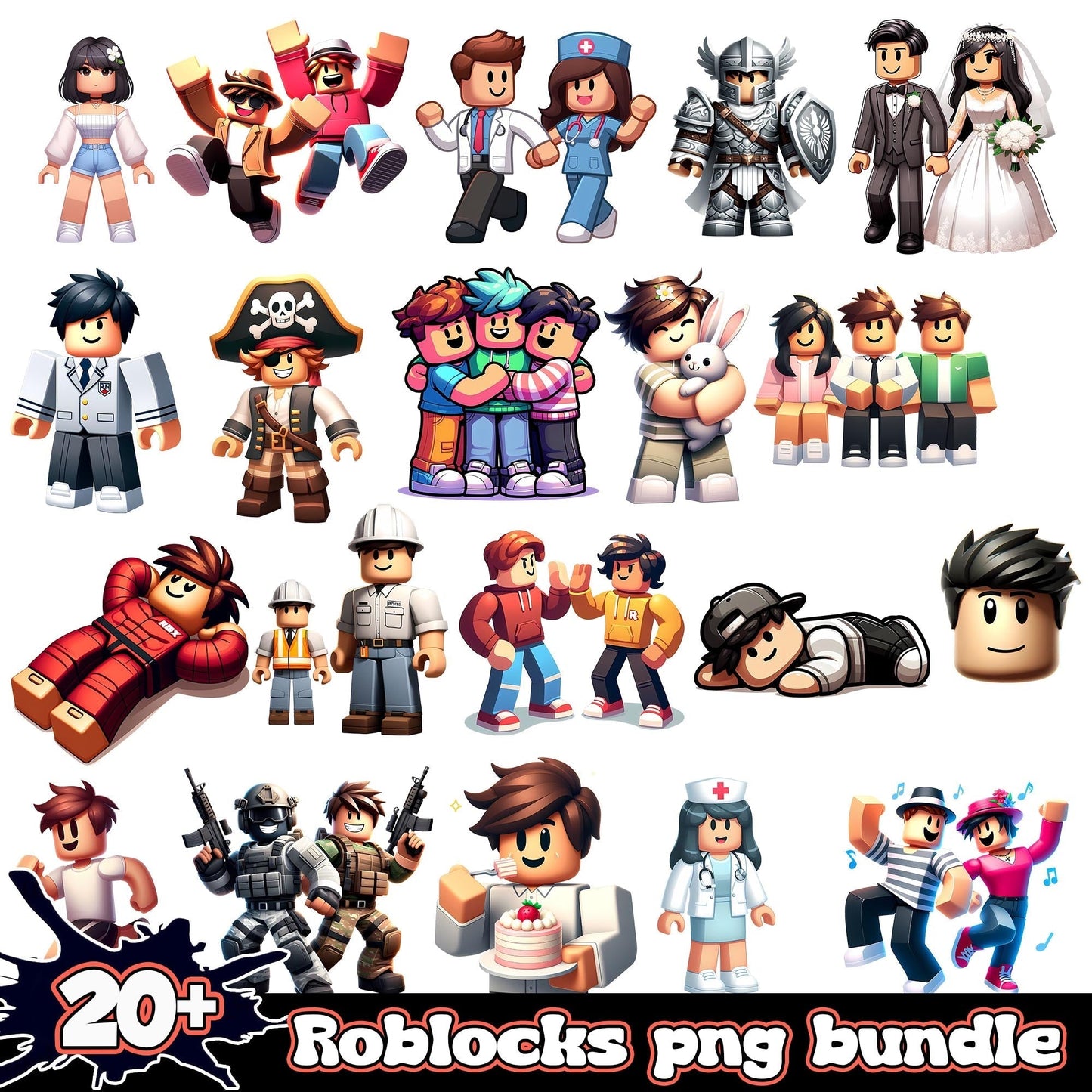 Roblox Bundle 20+ PNG