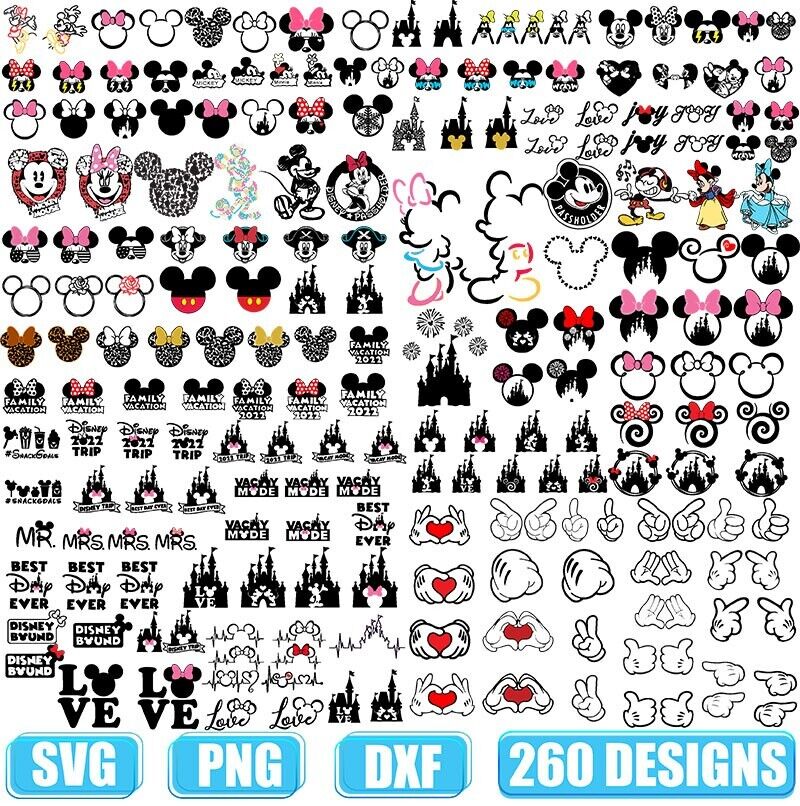 Disney Mickey Mouse SVG, Mickey Mouse SVG Bundle, Cut Files, SVG for Cricut