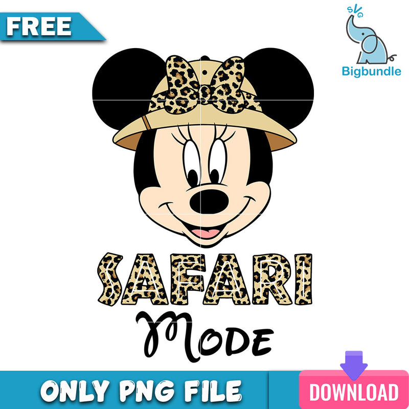 Minnie safari mode png, disney png, Digital download.