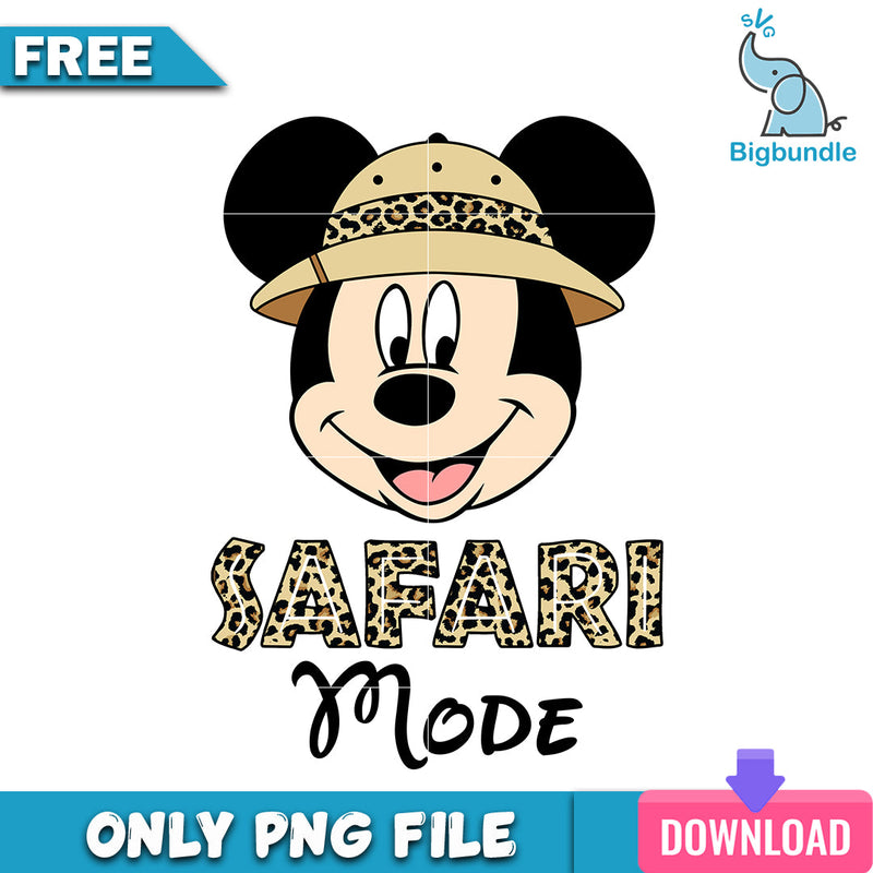 Mickey safari mode png, disney png, Digital download.