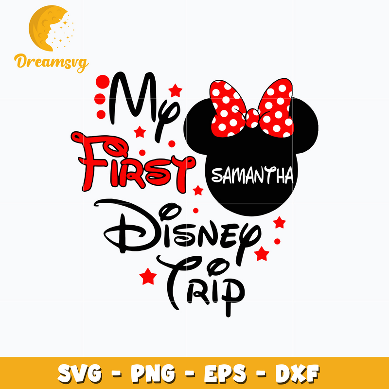 Minnie samantha my first disney trip svg