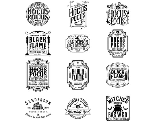 Hocus Pocus SVG Bundle, Witches Svg, Hocus Pocu Clipart, Sanderson sisters Svg Bundle