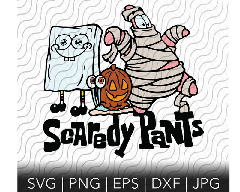 Scaredy Pants svg, Halloween Cartoon Cutting Template svg