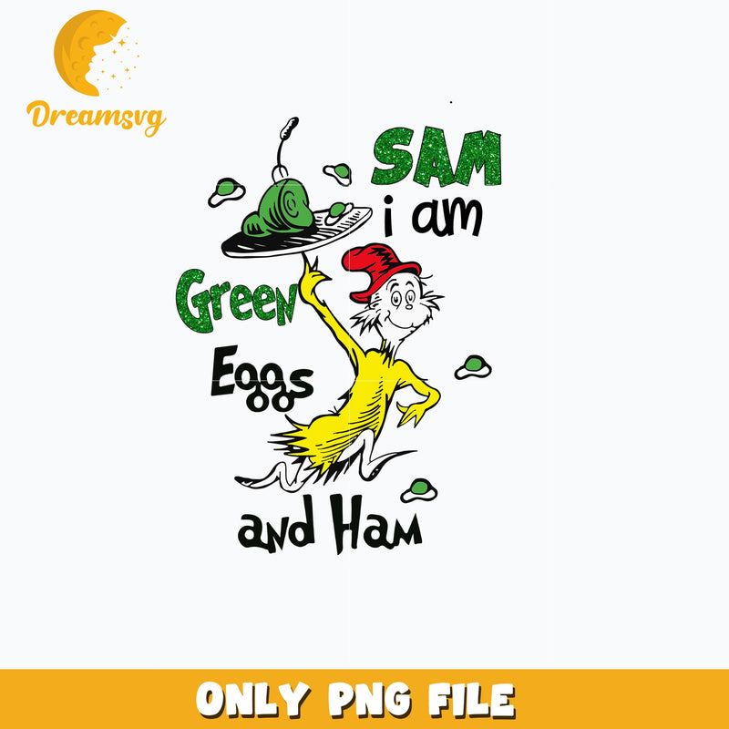 Dr Seuss sam i am green eggs and ham png