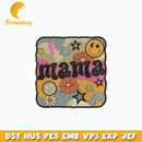 Smile icon mama embroidery design