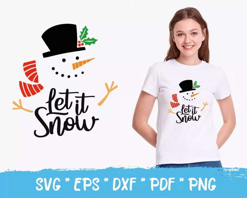 Snowman Clipart Bundle - Snowman Svg - Snowman Svg for Cricut - Silhouette Vector Cut File