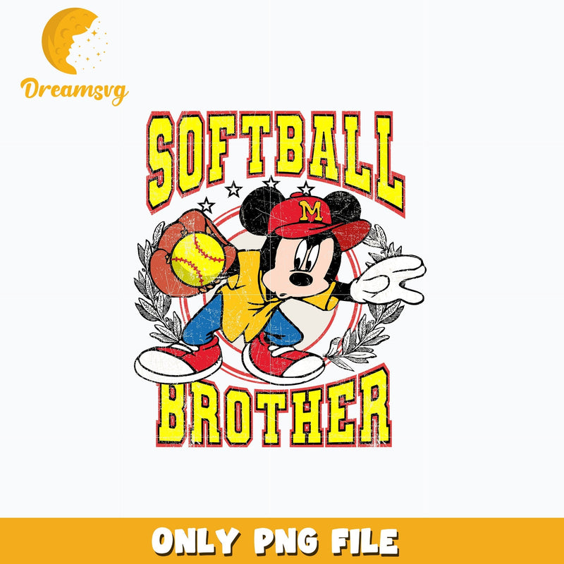 Mickey mouse softball brother png