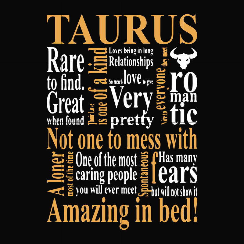 Taurus rare to find not one to mess with amazing in bed svg, png, dxf, eps file FN000375