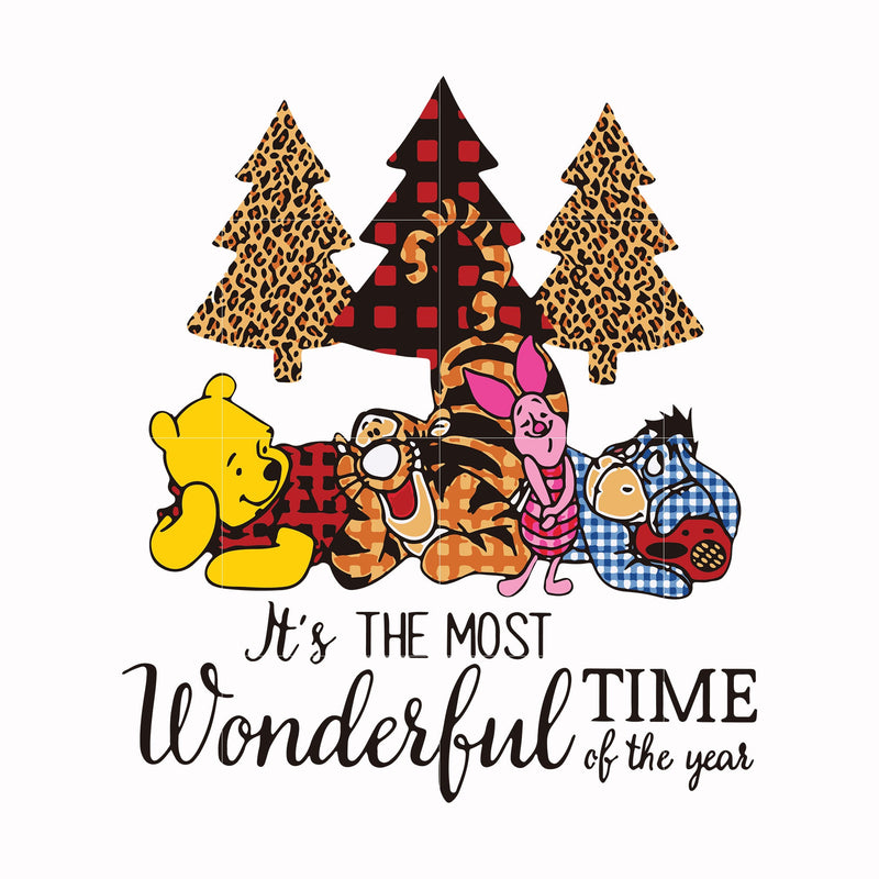 It's the most wonderful time of the year Pooh svg, png, dxf, eps digital file NCRM0154