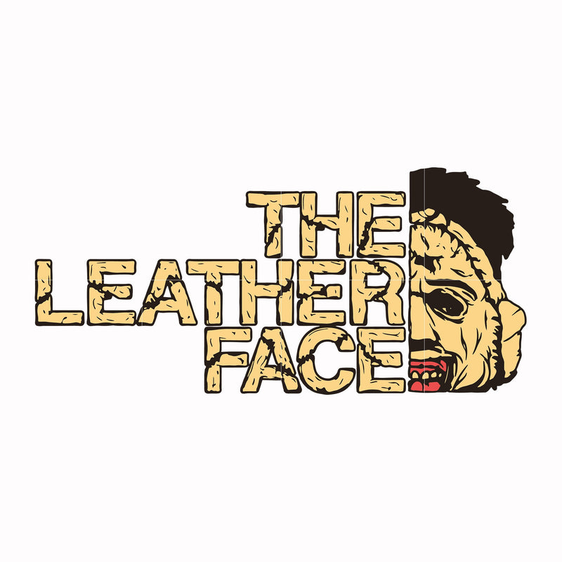 The leather face svg, png, dxf, eps digital file HLW0172