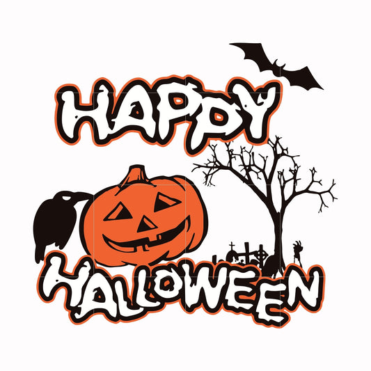 Happy halloween svg, png, dxf, eps digital file HLW0087