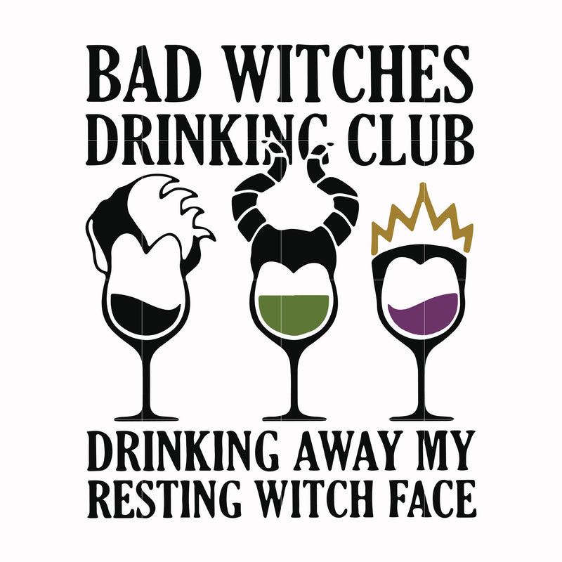 Bad witches drinking club svg, halloween svg, png, dxf, eps digital file HLW24072021.