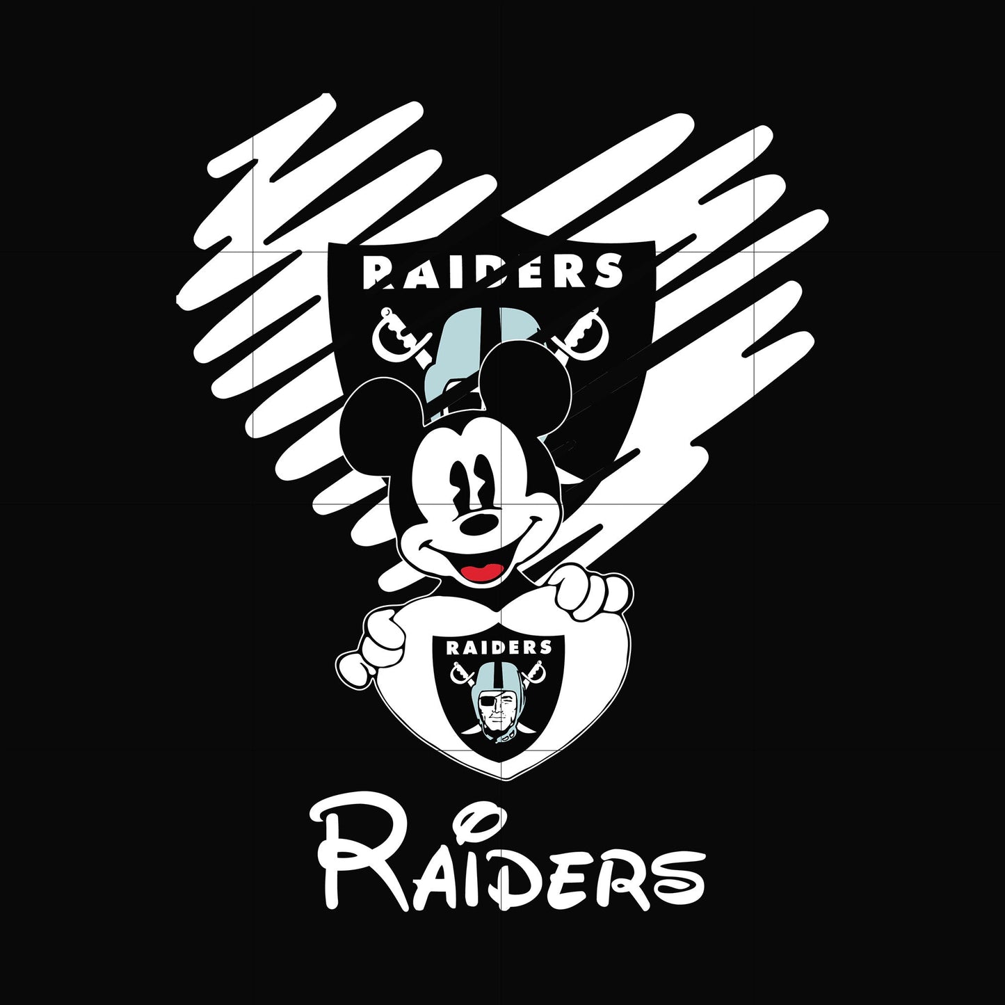 Raiders heart svg, png, dxf, eps digital file NNFL0048