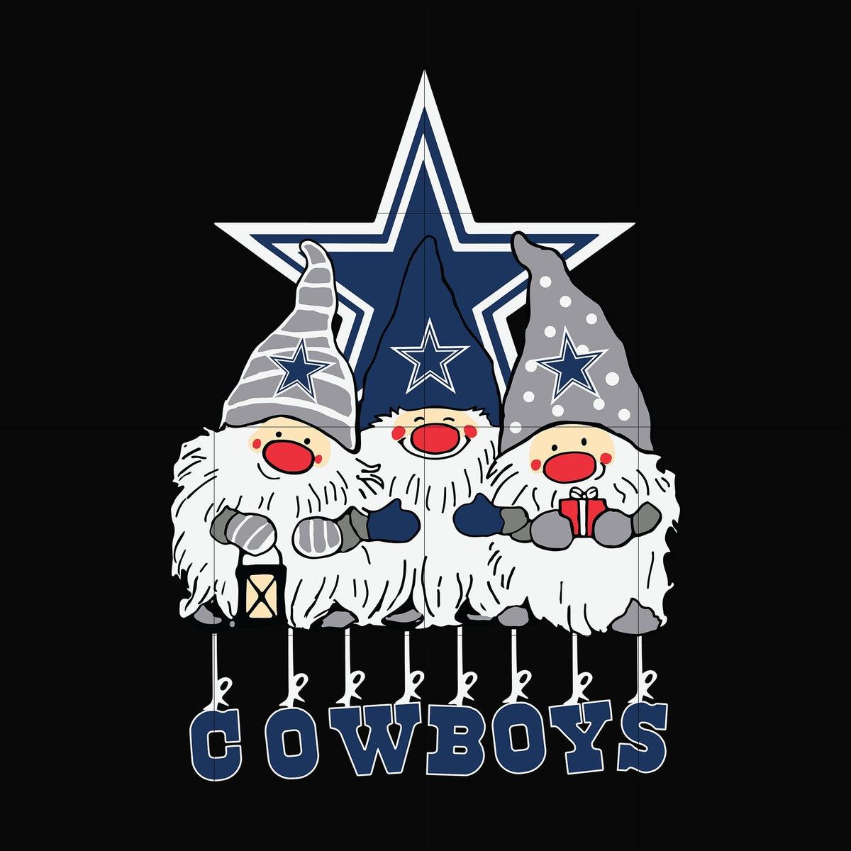 Gnomes Dallas Cowboys svg, Gnomes svg, Cowboys svg, png, dxf, eps digital file NNFL0307009