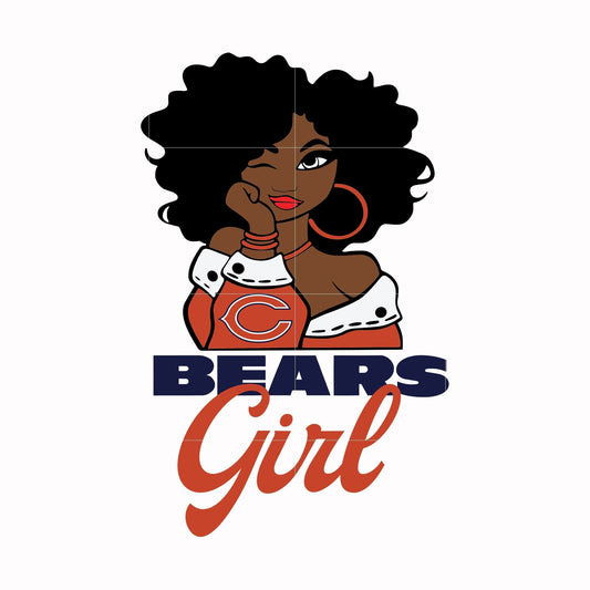 Bears Girl svg, png, dxf, eps digital file NNFL06070019