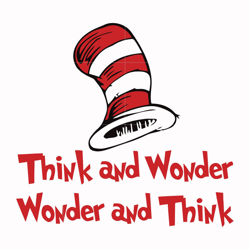 Think and wonder wonder and think svg, png, dxf, eps file DR000136