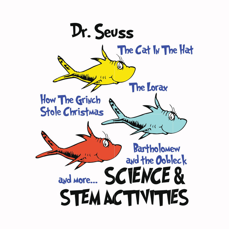 Dr. Seuss the cat in the hat how the grinch stole Christmas and more science & stem activities svg, png, dxf, eps file