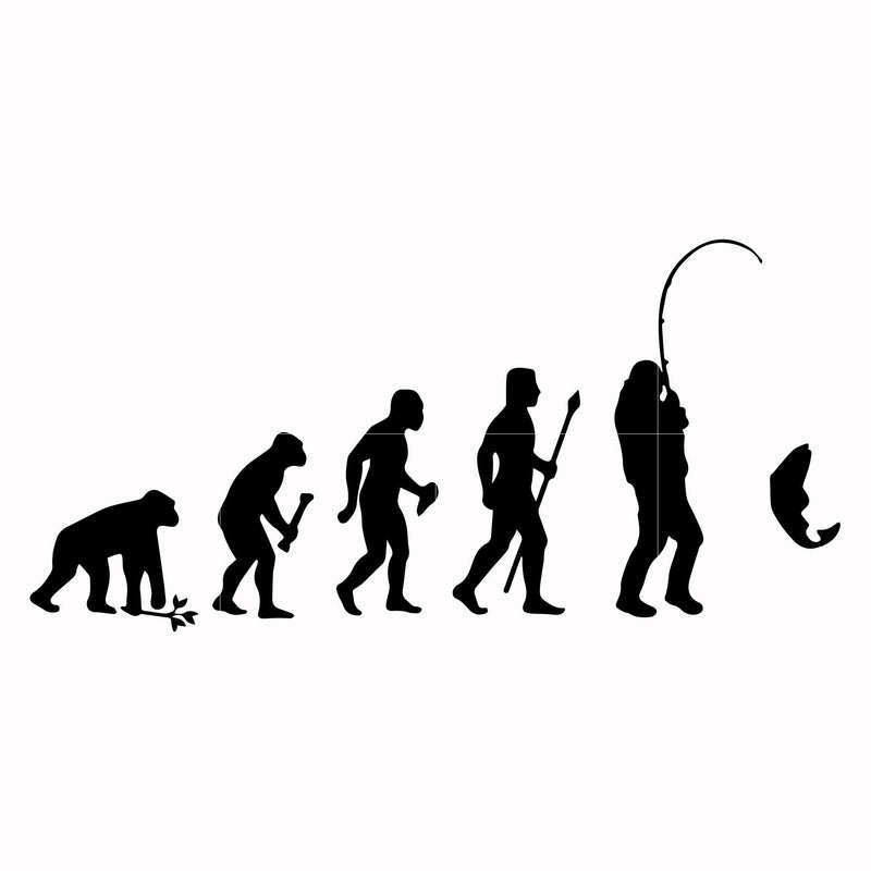 Fishing evolution svg, png, dxf, eps digital file OTH0082