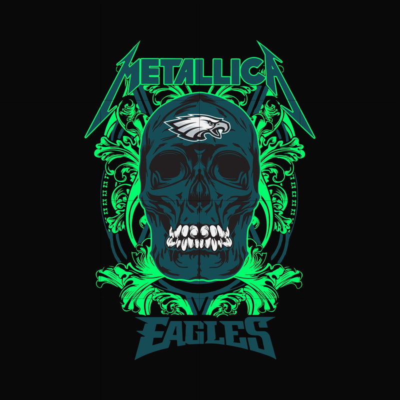 skull metallica Philadelphia Eagles svg, png, dxf, eps digital file NNFL00018