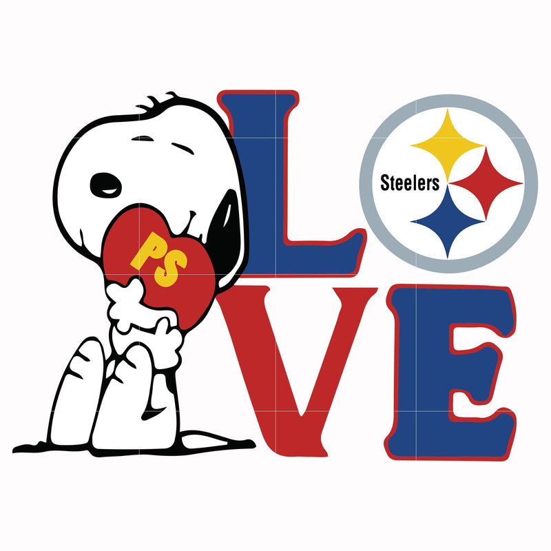 snoopy love Pittsburgh Steelers svg, png, dxf, eps digital file TD25