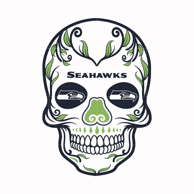 Seahawks skull, svg, png, dxf, eps file NFL0000131