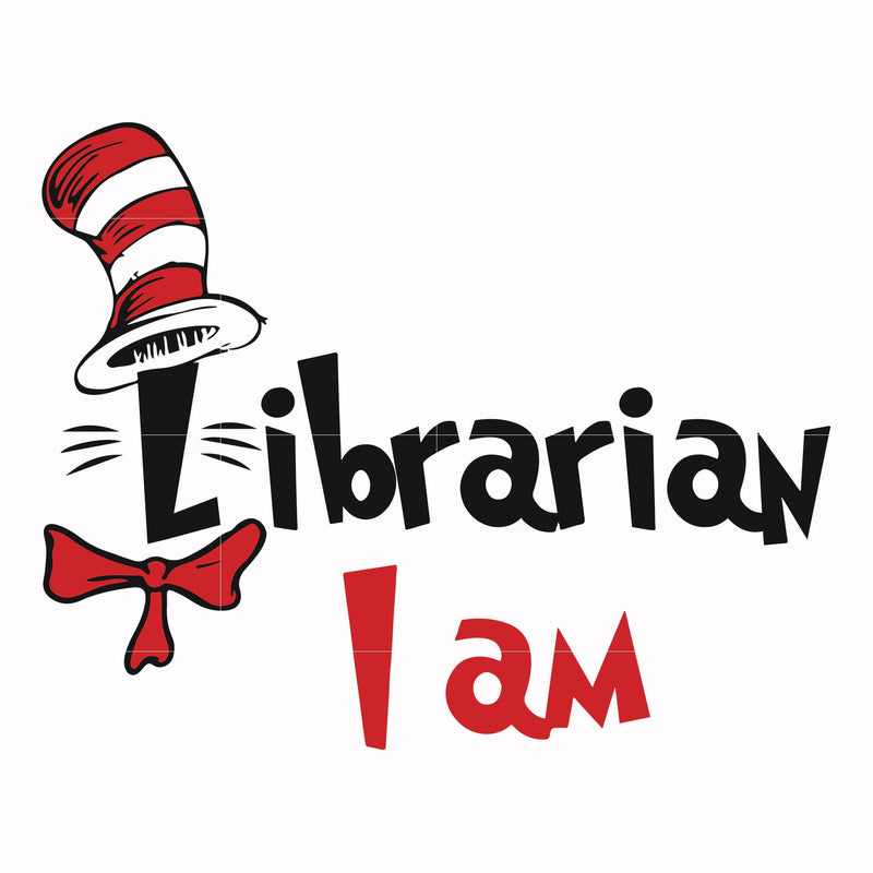 Librarian I am svg, png, dxf, eps file