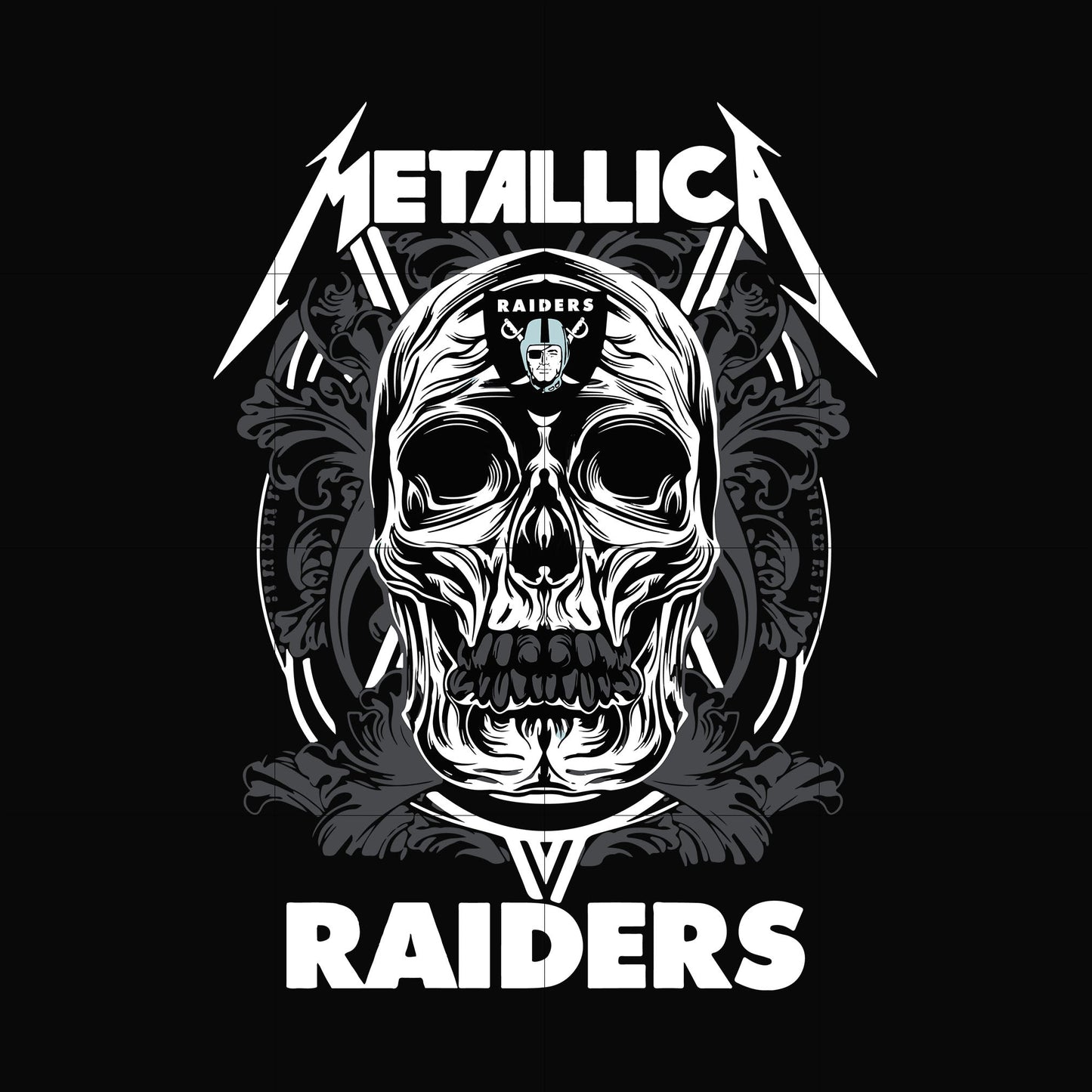 Skull Metallica Raiders svg, png, dxf, eps digital file NNFL0008
