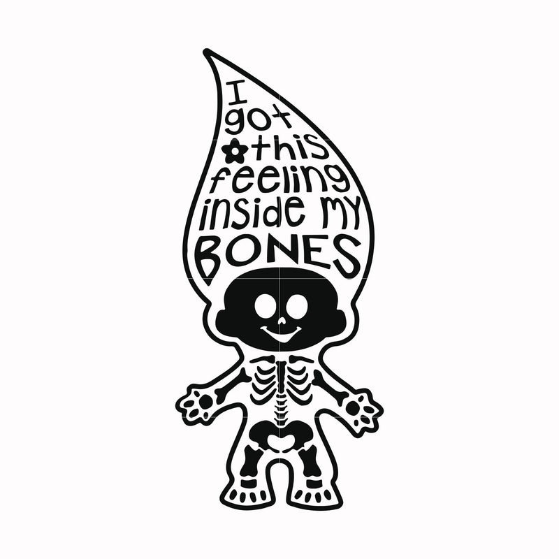 I got this feeling inside my bones svg, skeleton svg, halloween svg, png, dxf, eps digital file HLW2207219