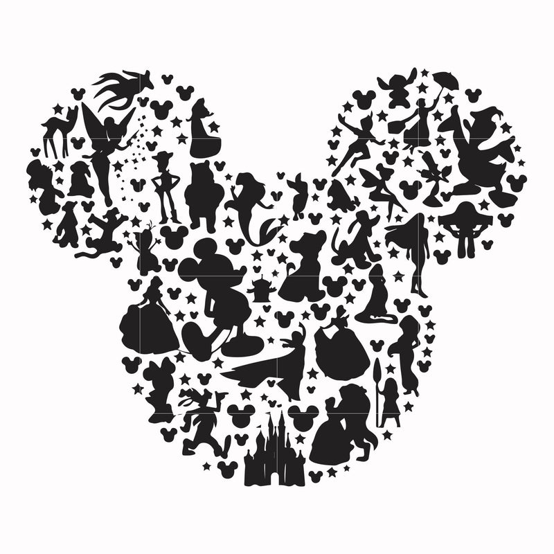 Mickey svg, png, dxf, eps file FN00062