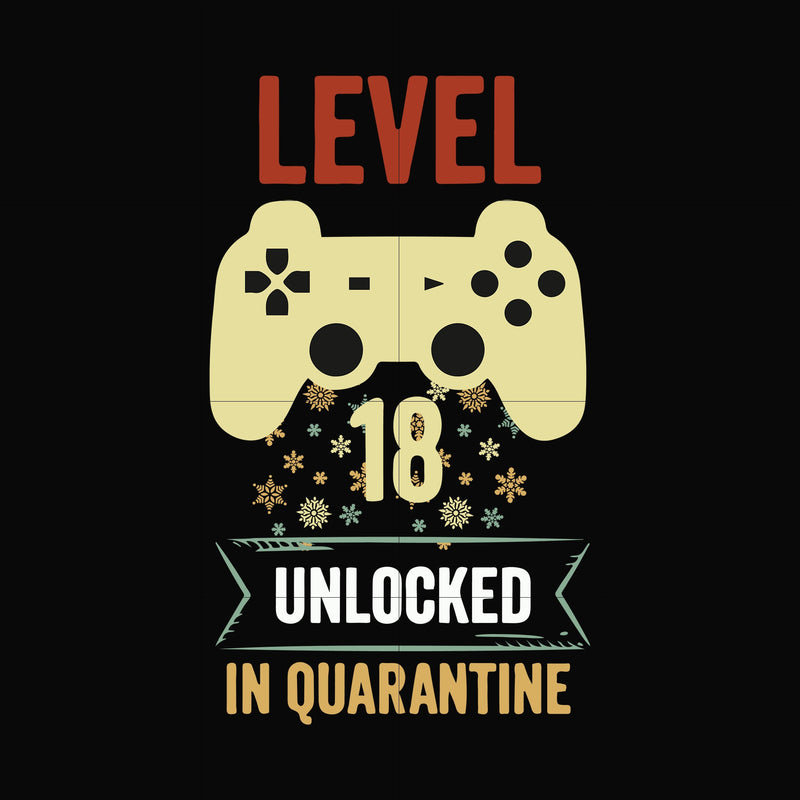 game controller level 18 unlocked in quarantine svg, png, dxf, eps digital file TD107