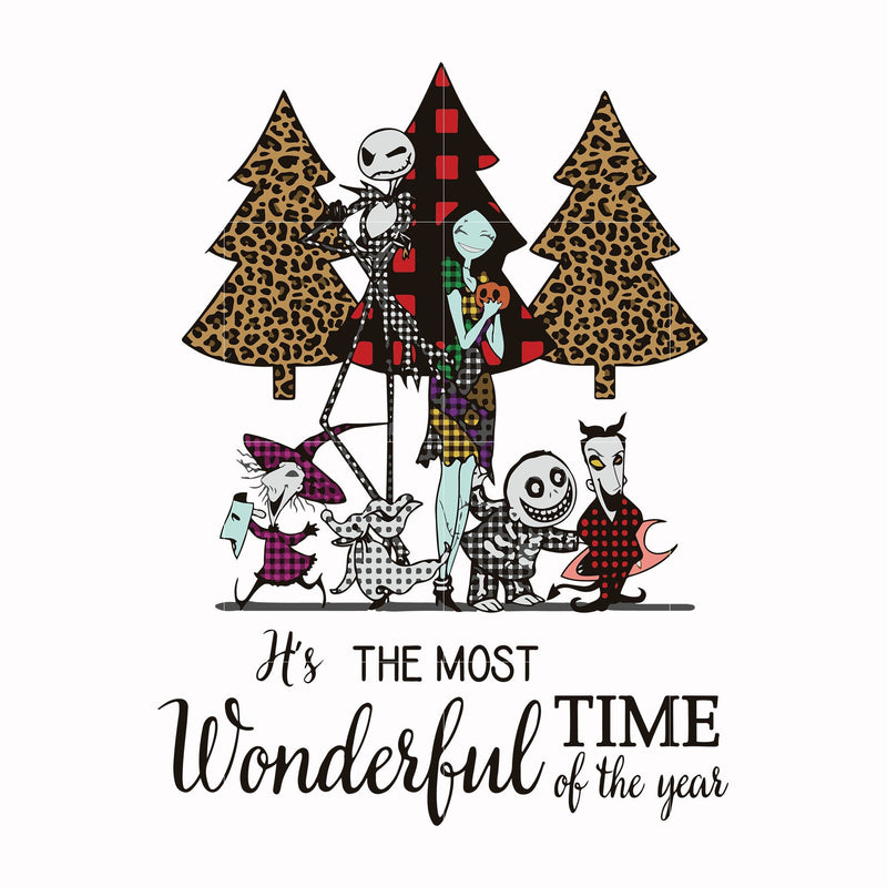 It's the most wonderful time of the year svg, Skellington And Sally svg, png, dxf, eps digital file NCRM0116