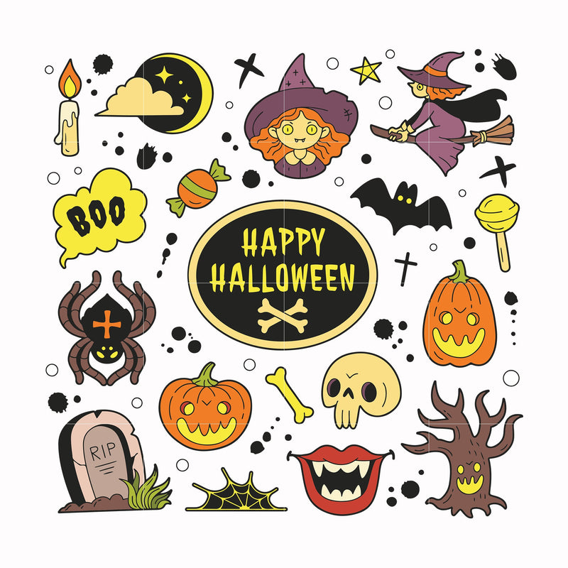 Happy halloween svg, png, dxf, eps digital file HLW2107203